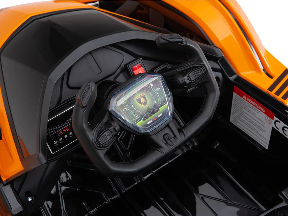 Carro Eléctrico Infantil Lamborghini V12 Vision GT 12V con Control Remoto Naranja – Edición Estándar y Premium