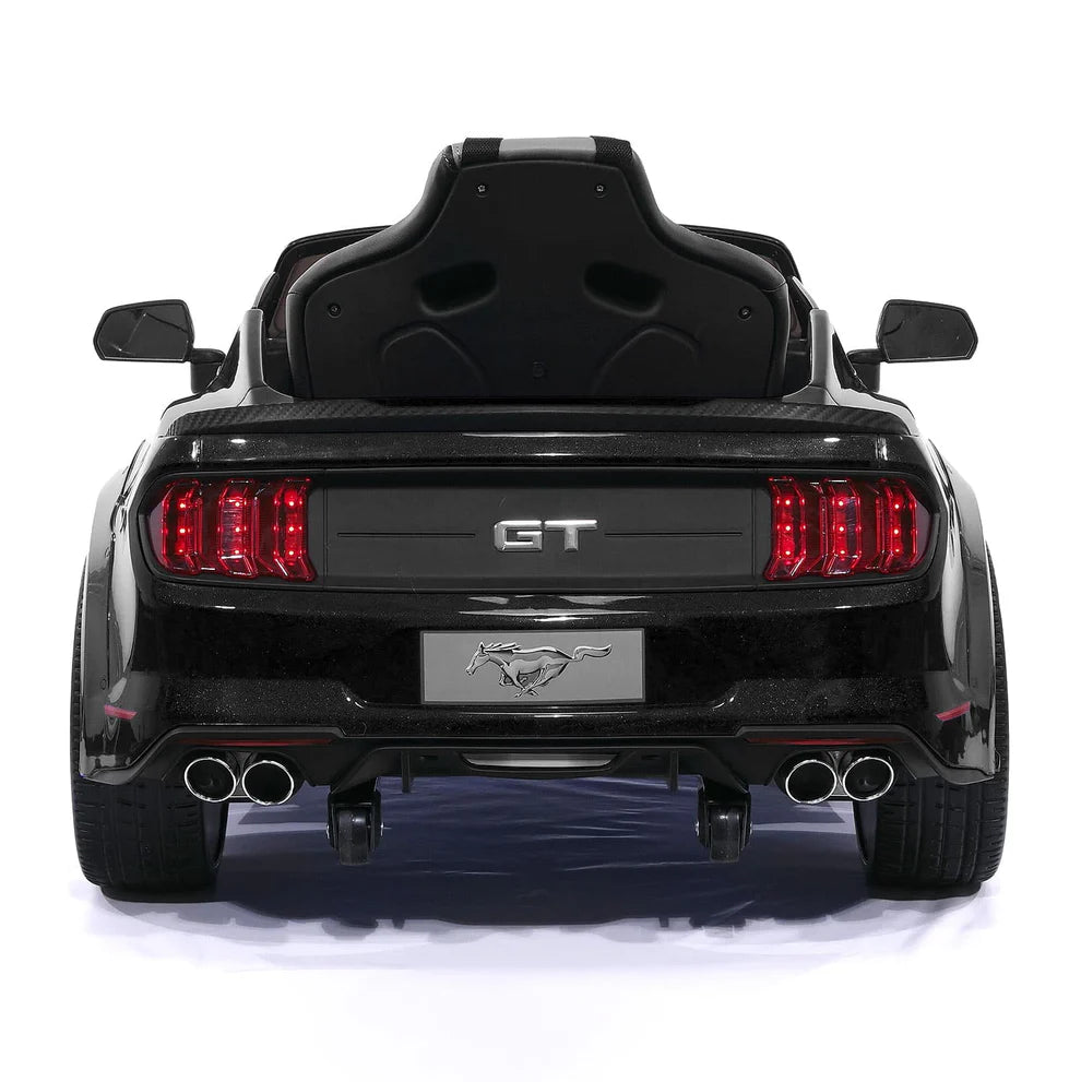 Carro Eléctrico Infantil Ford Mustang GT Custom Edition 24V con Control Remoto Negro – Edición de Premium