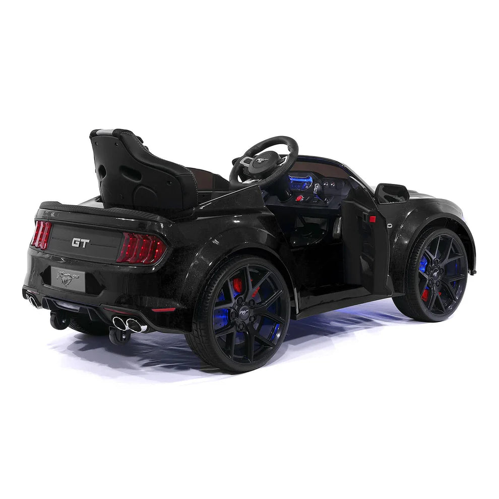 Carro Eléctrico Infantil Ford Mustang GT Custom Edition 24V con Control Remoto Negro – Edición de Premium