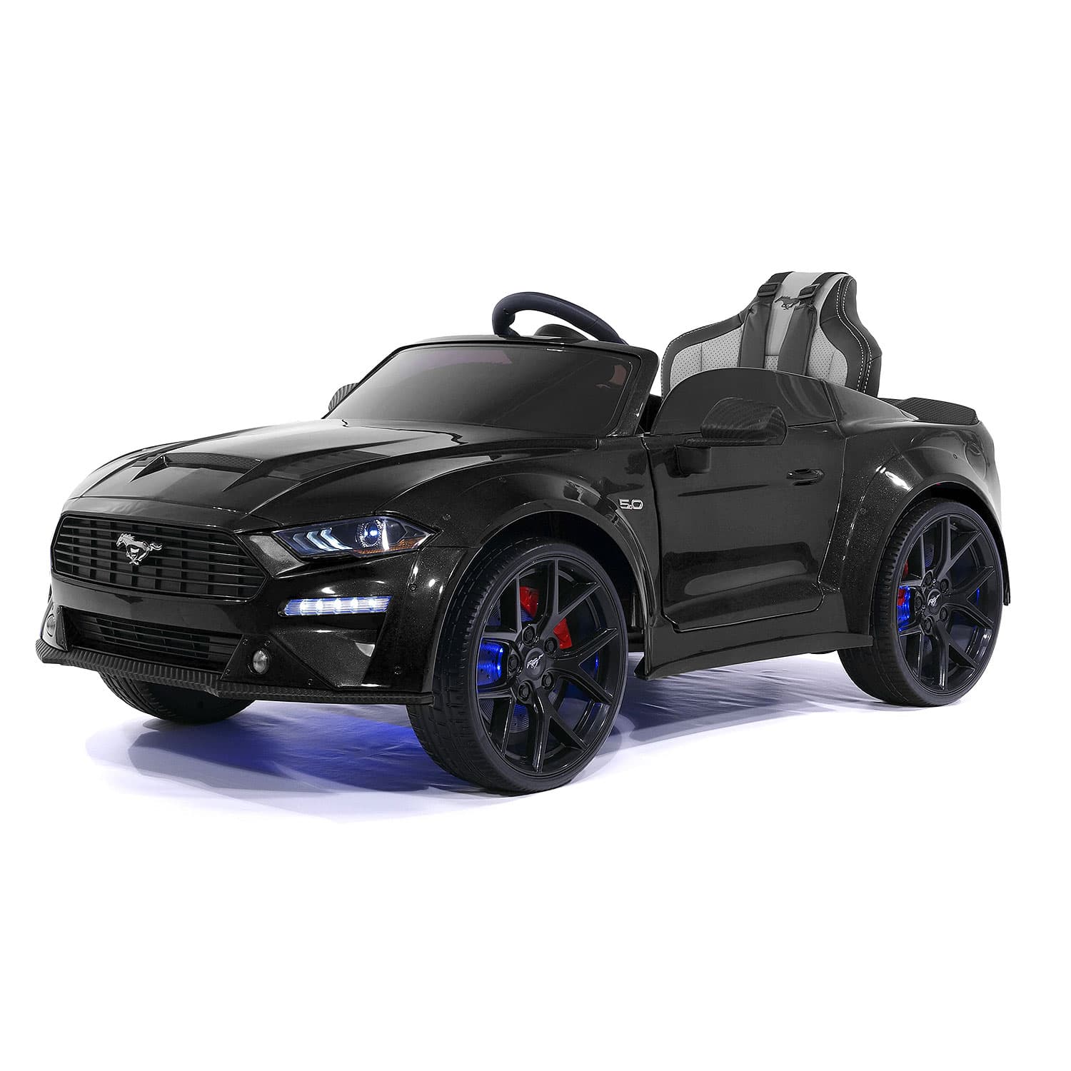 Carro Eléctrico Infantil Ford Mustang GT Custom Edition 24V con Control Remoto Negro – Edición de Premium