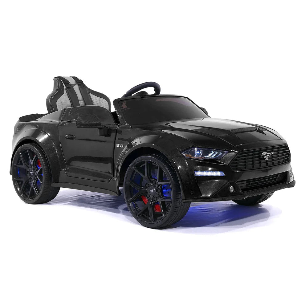 Carro Eléctrico Infantil Ford Mustang GT Custom Edition 24V con Control Remoto Negro – Edición de Premium