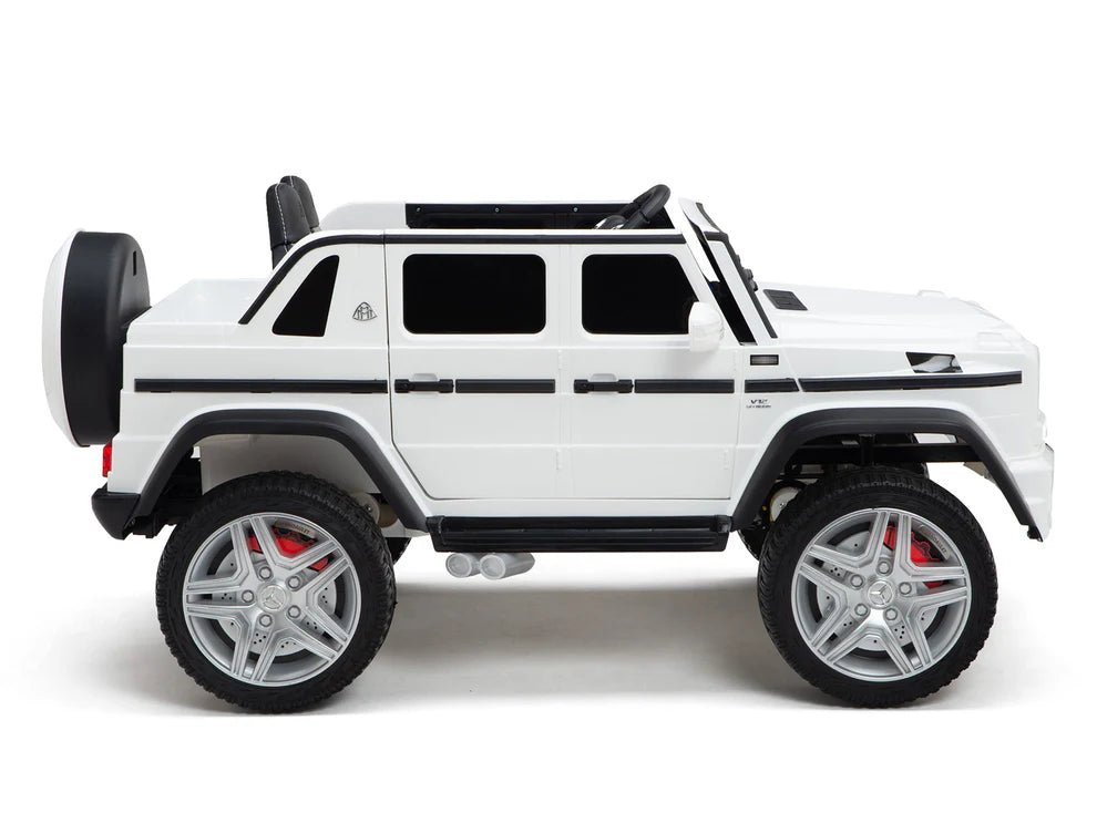 Camioneta Eléctrica Infantil Mercedes-Maybach G650 Landaulet 12V con Control Remoto Blanco