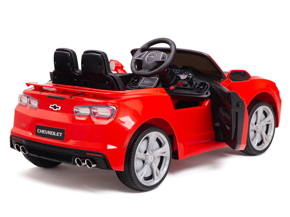 Carro Eléctrico Infantil Chevrolet Camaro 2SS 12V con Control Remoto Rojo – Edición Estándar y Premium