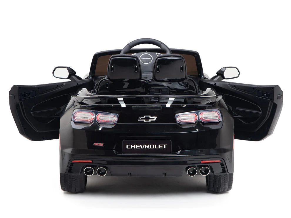 Carro Eléctrico Infantil Chevrolet Camaro 2SS 12V con Control Remoto Negro – Edición Estándar y Premium