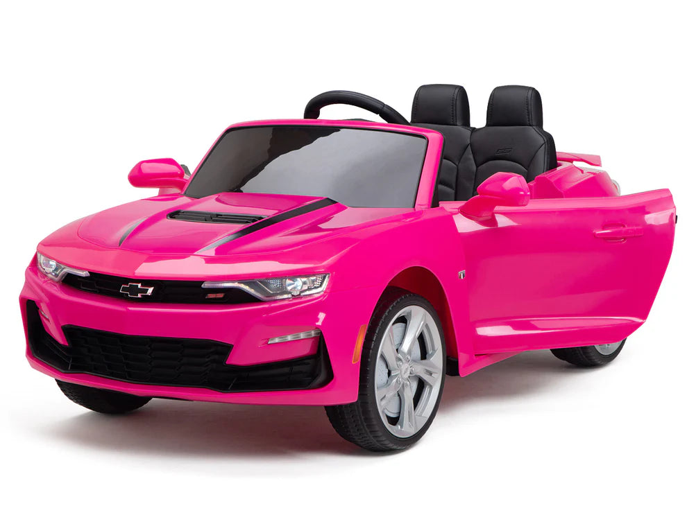 Carro Eléctrico Infantil Chevrolet Camaro 2SS 12V con Control Remoto Rosa – Edición Estándar y Premium