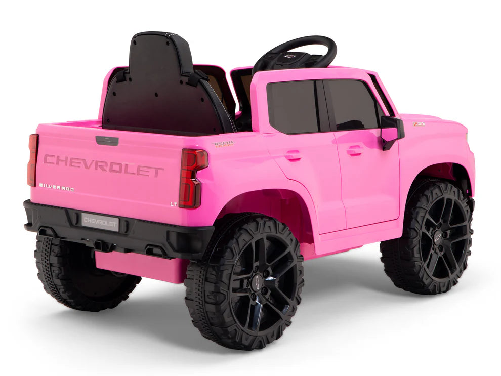 Camioneta Eléctrica Infantil Chevrolet Silverado Trail Boss 12V con Control Remoto Rosa – Edición Estándar y Premium