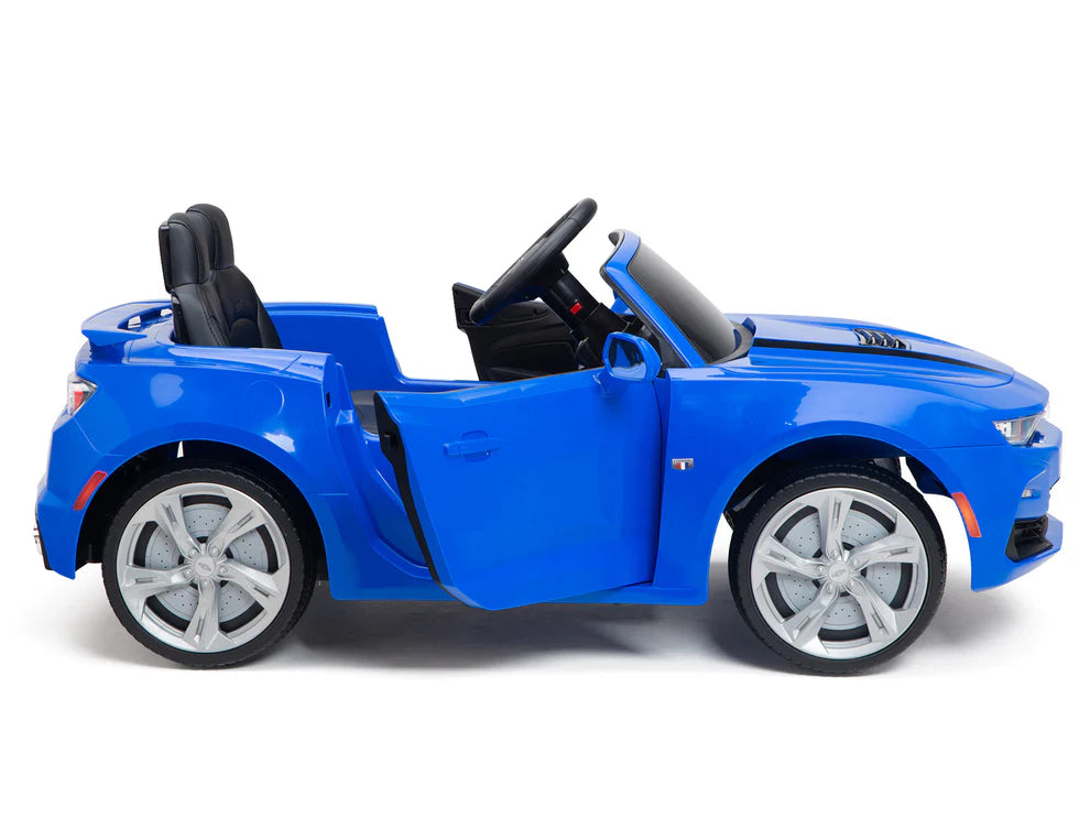 Carro Eléctrico Infantil Chevrolet Camaro 2SS 12V con Control Remoto Azul – Edición Estándar y Premium