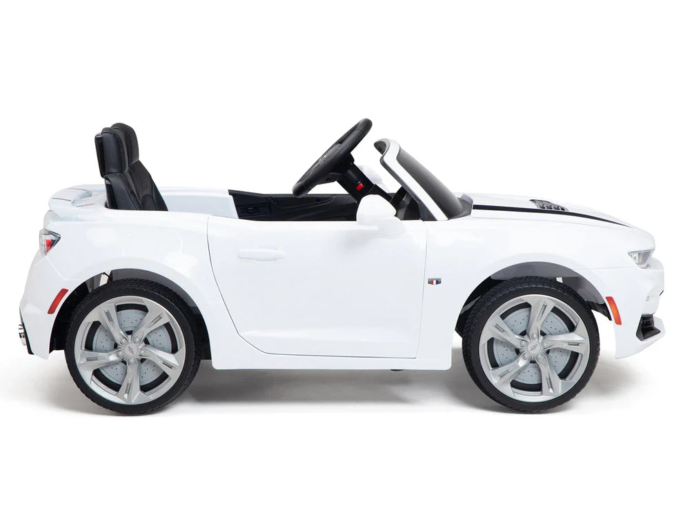 Carro Eléctrico Infantil Chevrolet Camaro 2SS 12V con Control Remoto Blanco – Edición Estándar y Premium