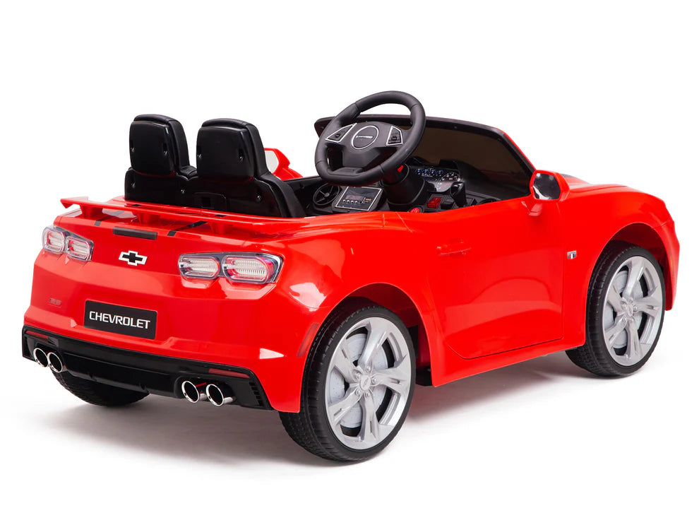 Carro Eléctrico Infantil Chevrolet Camaro 2SS 12V con Control Remoto Rojo – Edición Estándar y Premium