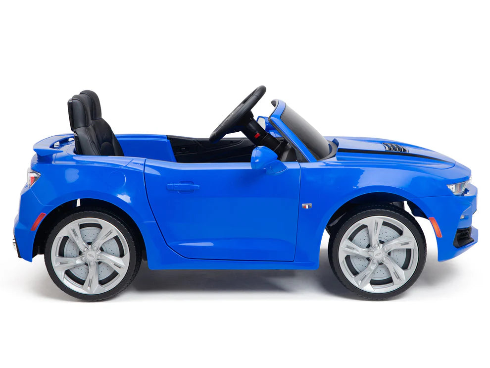 Carro Eléctrico Infantil Chevrolet Camaro 2SS 12V con Control Remoto Azul – Edición Estándar y Premium