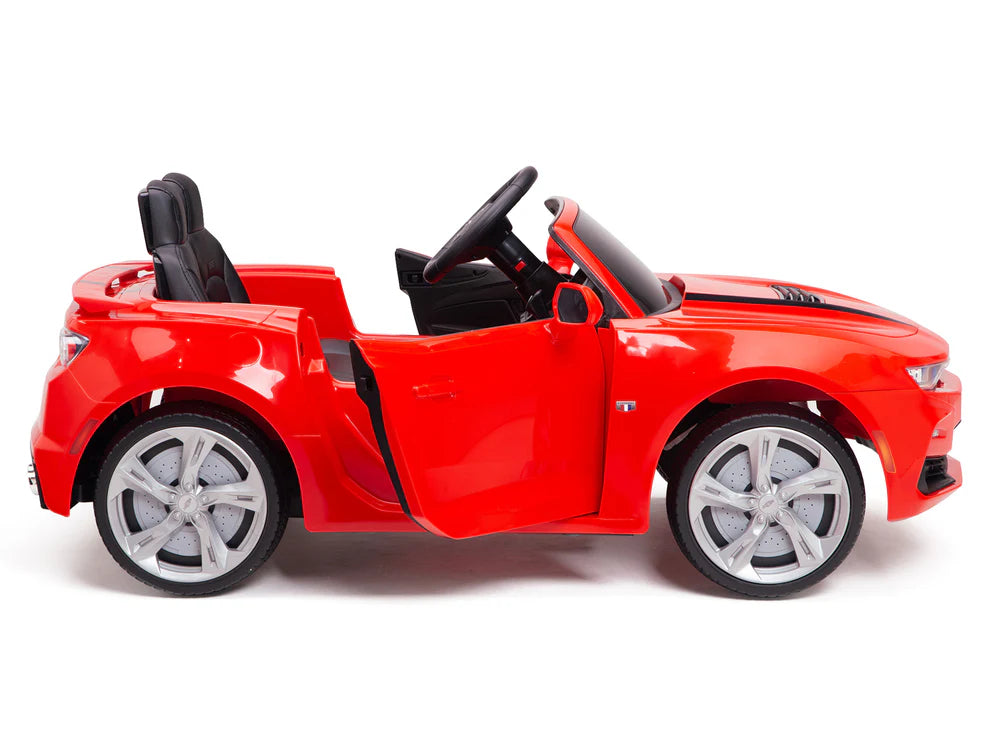 Carro Eléctrico Infantil Chevrolet Camaro 2SS 12V con Control Remoto Rojo – Edición Estándar y Premium