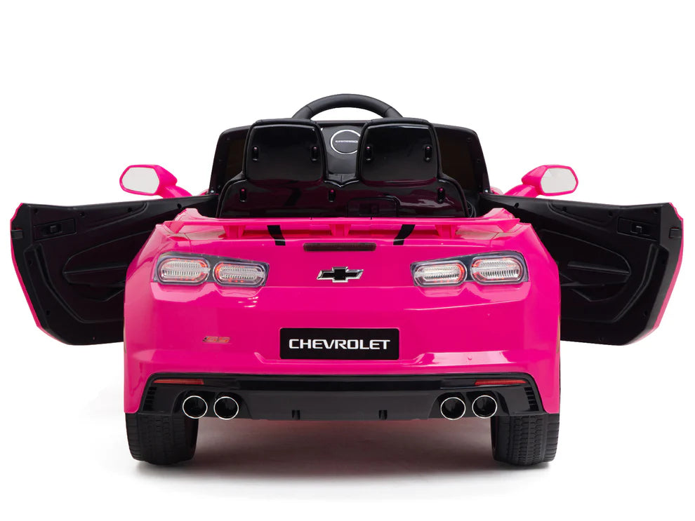 Carro Eléctrico Infantil Chevrolet Camaro 2SS 12V con Control Remoto Rosa – Edición Estándar y Premium