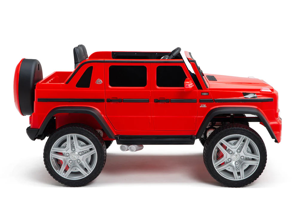 Camioneta Eléctrica Infantil Mercedes-Maybach G650 Landaulet 12V con Control Remoto Rojo