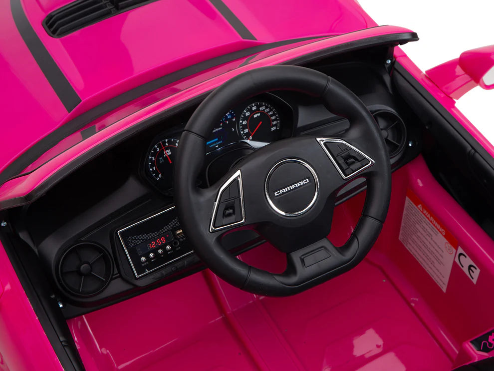 Carro Eléctrico Infantil Chevrolet Camaro 2SS 12V con Control Remoto Rosa – Edición Estándar y Premium
