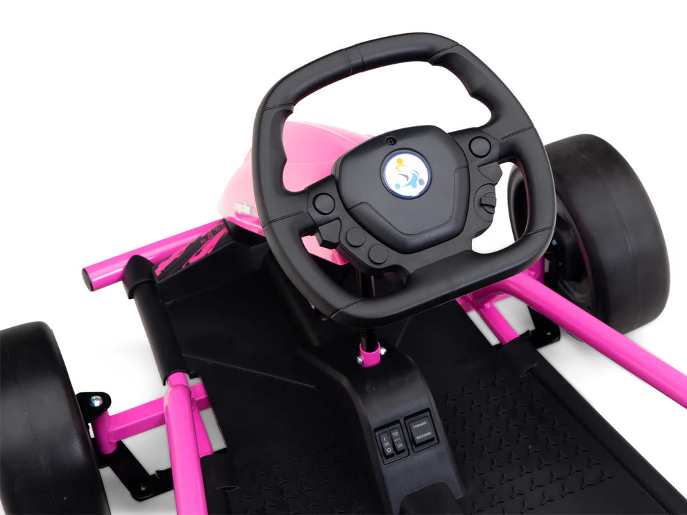 Go-Kart Eléctrico Infantil RIDINGTON 24V con Función DRIFT – Color Rosa
