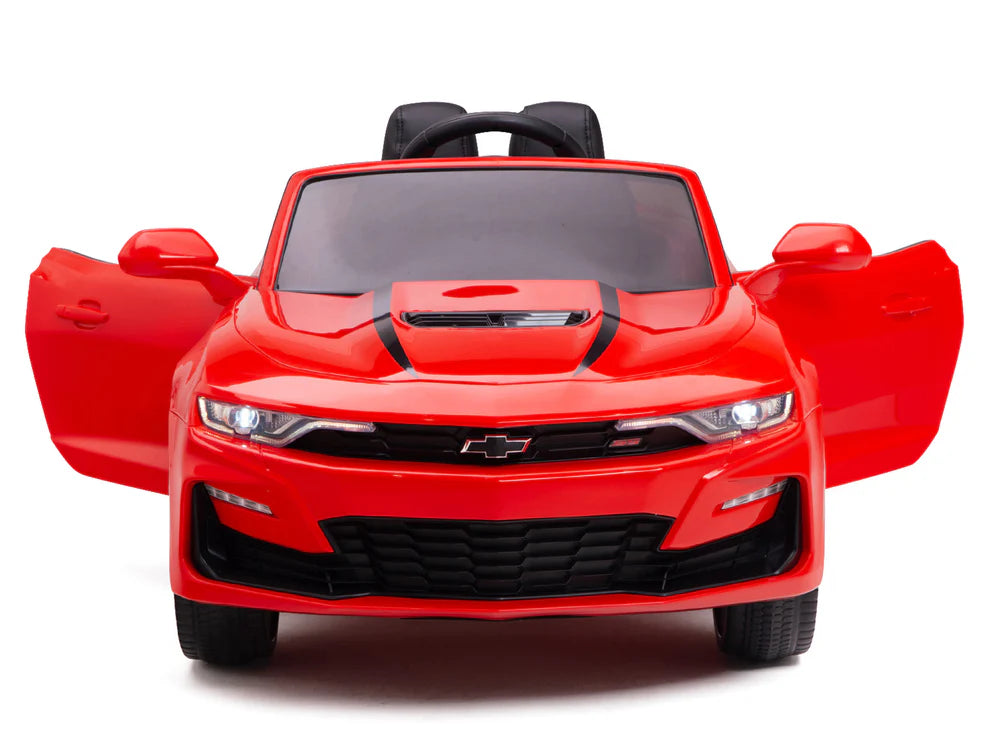 Carro Eléctrico Infantil Chevrolet Camaro 2SS 12V con Control Remoto Rojo – Edición Estándar y Premium