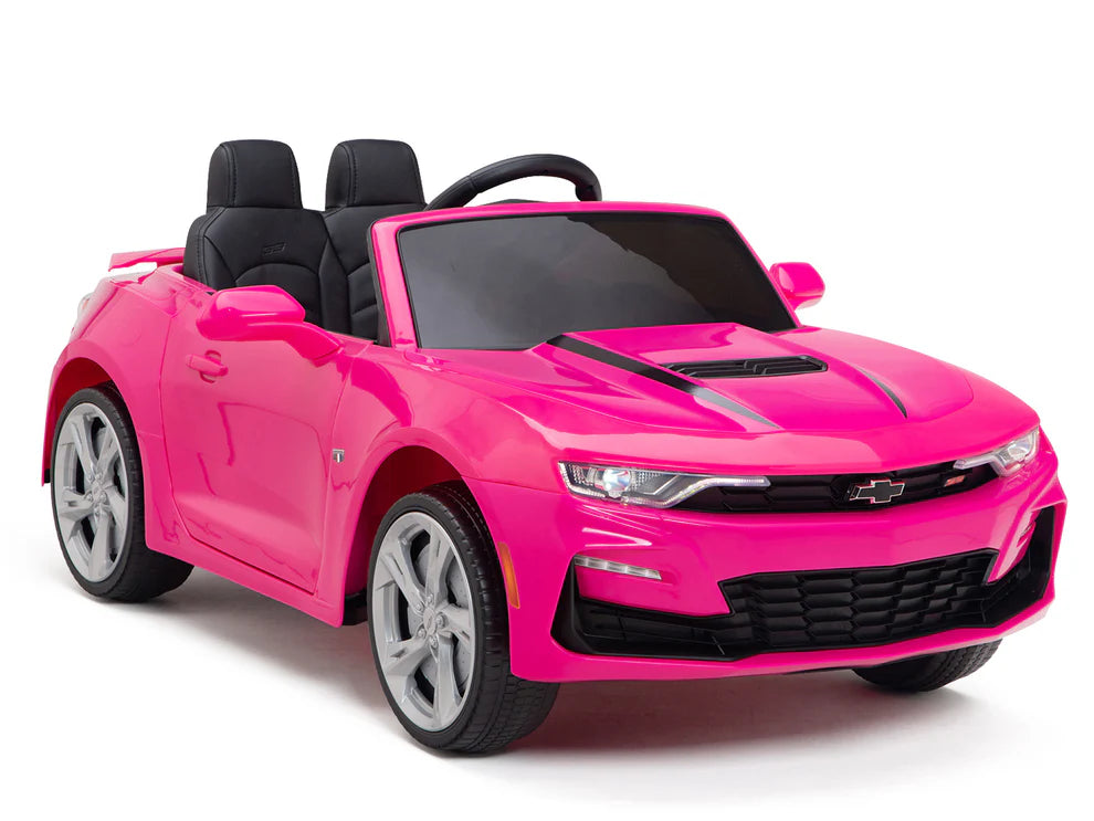 Carro Eléctrico Infantil Chevrolet Camaro 2SS 12V con Control Remoto Rosa – Edición Estándar y Premium