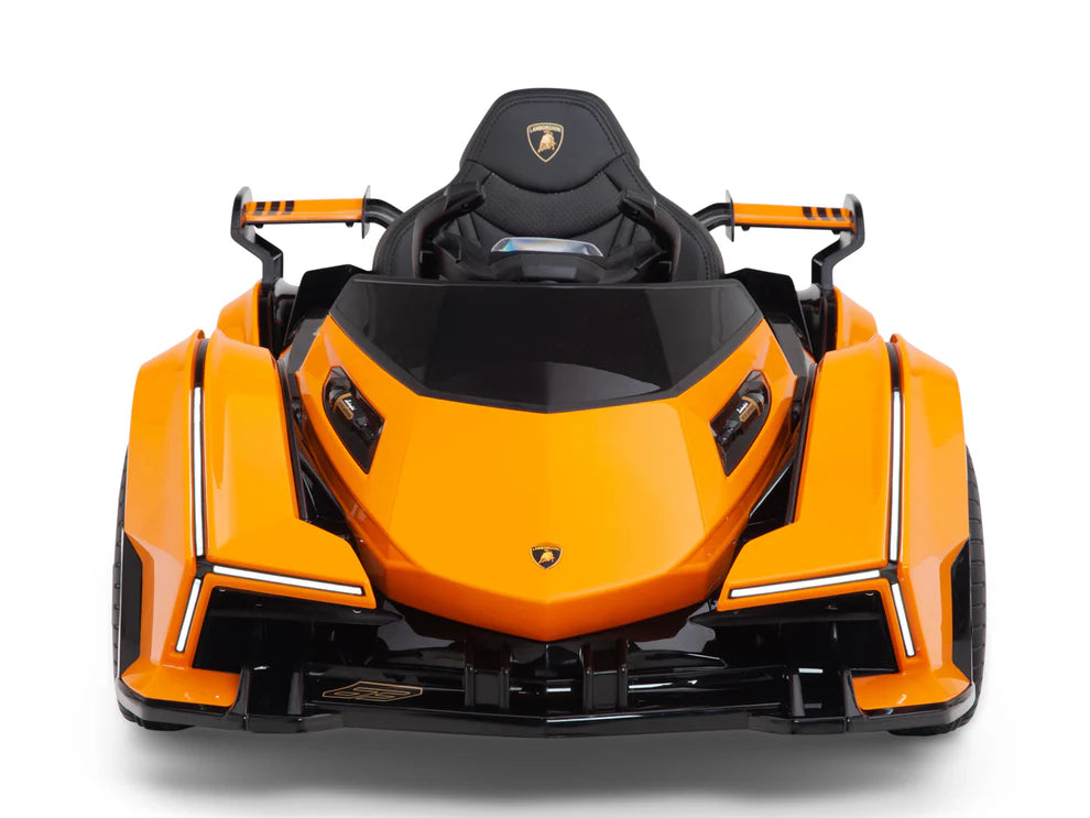 Carro Eléctrico Infantil Lamborghini V12 Vision GT 12V con Control Remoto Naranja – Edición Estándar y Premium