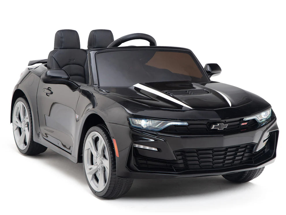 Carro Eléctrico Infantil Chevrolet Camaro 2SS 12V con Control Remoto Negro – Edición Estándar y Premium