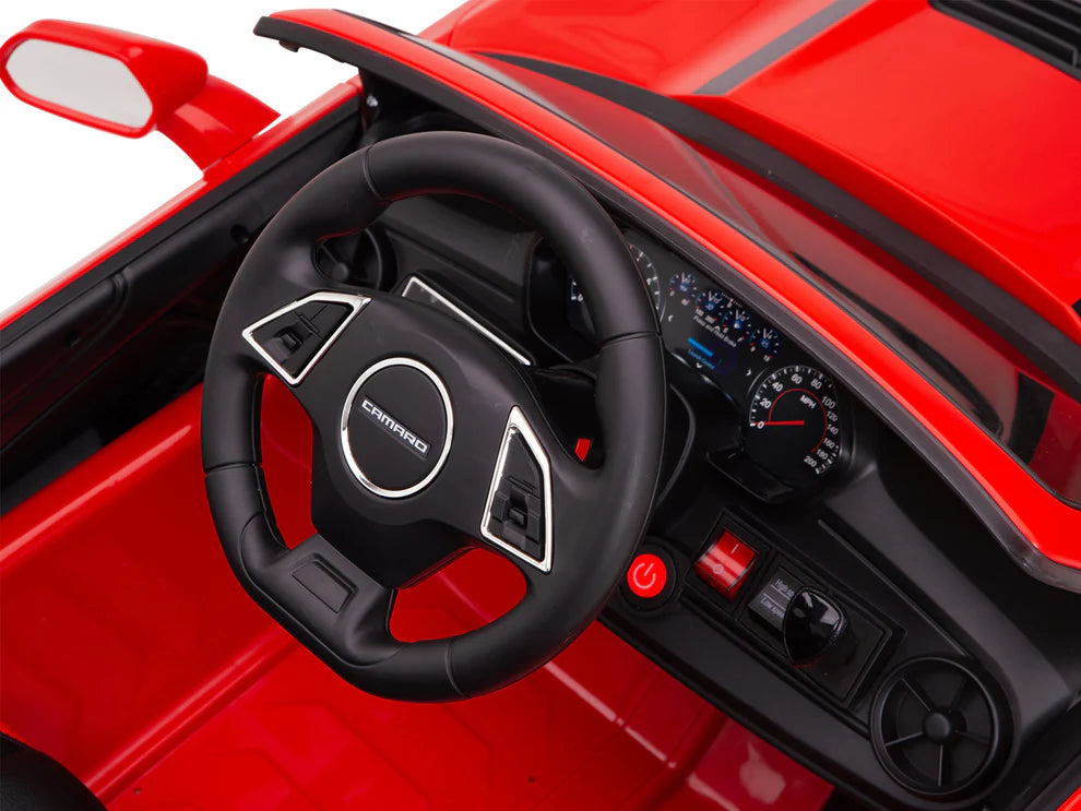 Carro Eléctrico Infantil Chevrolet Camaro 2SS 12V con Control Remoto Rojo – Edición Estándar y Premium