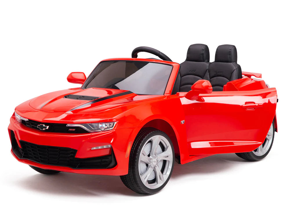 Carro Eléctrico Infantil Chevrolet Camaro 2SS 12V con Control Remoto Rojo – Edición Estándar y Premium