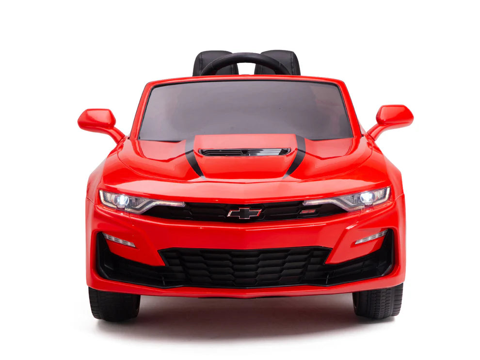 Carro Eléctrico Infantil Chevrolet Camaro 2SS 12V con Control Remoto Rojo – Edición Estándar y Premium