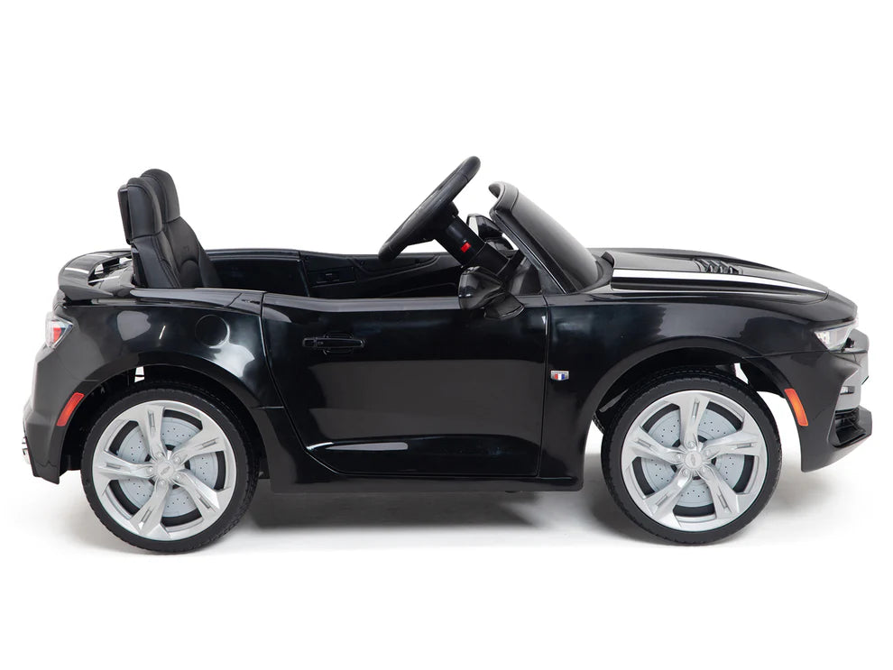 Carro Eléctrico Infantil Chevrolet Camaro 2SS 12V con Control Remoto Negro – Edición Estándar y Premium