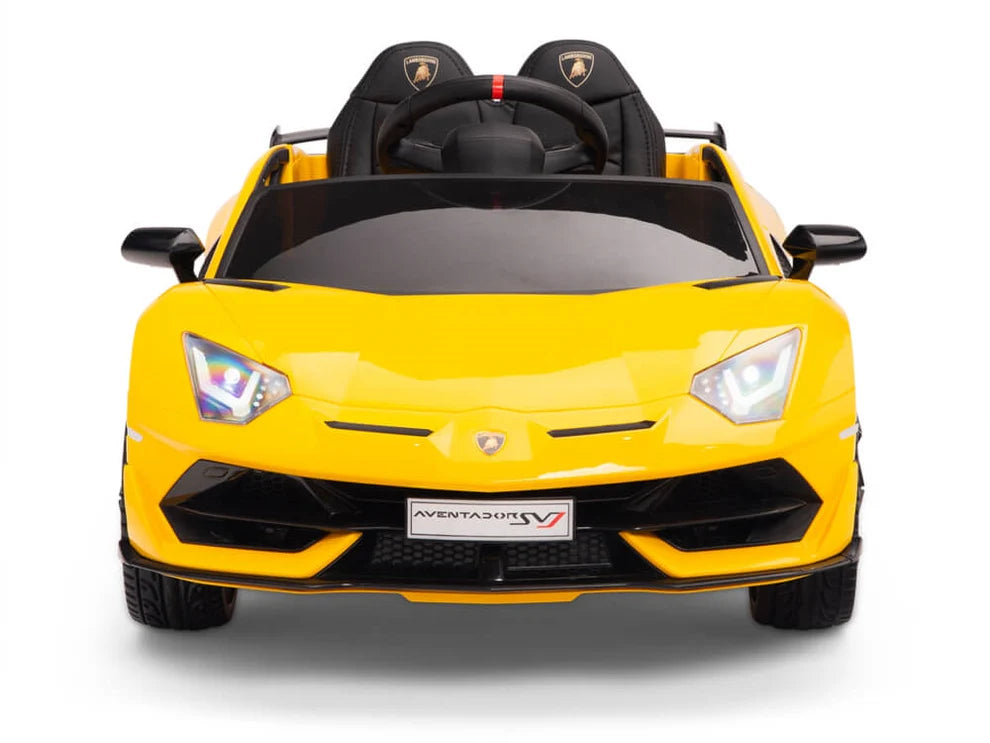 Carro Eléctrico Infantil Lamborghini Aventador SVJ 12V con Control Remoto Amarillo – Edición Estándar y Premium