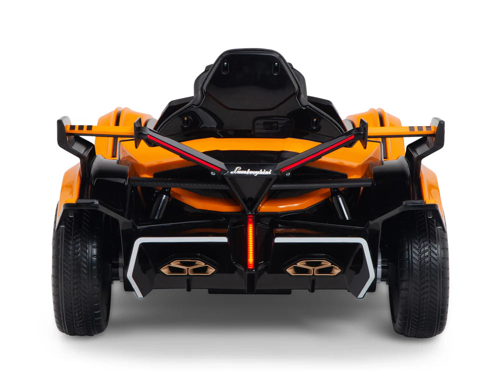 Carro Eléctrico Infantil Lamborghini V12 Vision GT 12V con Control Remoto Naranja – Edición Estándar y Premium