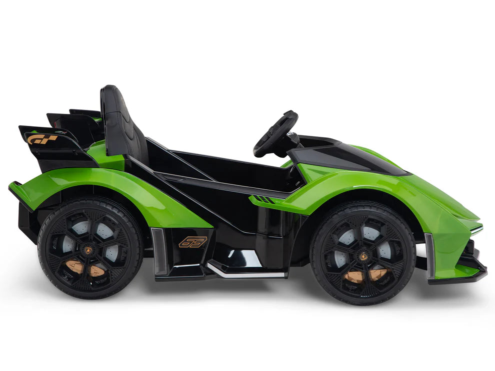 Carro Eléctrico Infantil Lamborghini V12 Vision GT 12V con Control Remoto Verde – Edición Estándar y Premium