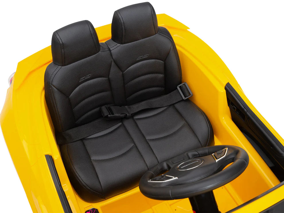 Carro Eléctrico Infantil Chevrolet Camaro 2SS 12V con Control Remoto Amarillo – Edición Estándar y Premium