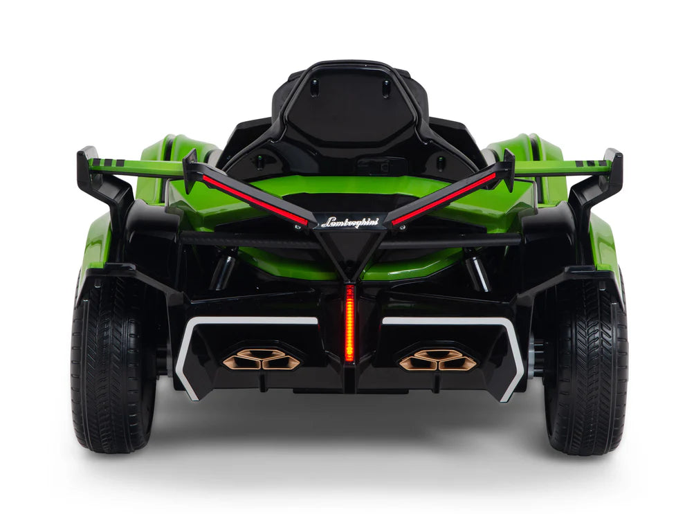 Carro Eléctrico Infantil Lamborghini V12 Vision GT 12V con Control Remoto Verde – Edición Estándar y Premium