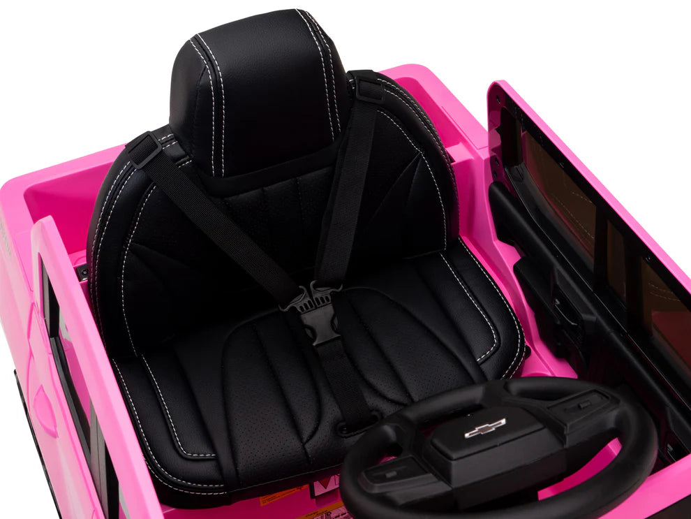 Camioneta Eléctrica Infantil Chevrolet Silverado Trail Boss 12V con Control Remoto Rosa – Edición Estándar y Premium