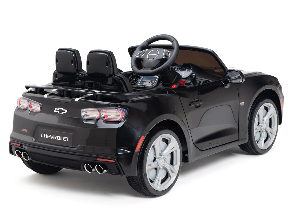 Carro Eléctrico Infantil Chevrolet Camaro 2SS 12V con Control Remoto Negro – Edición Estándar y Premium