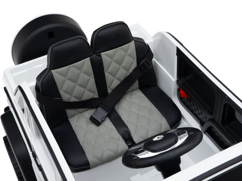 Camioneta Eléctrica Infantil Mercedes-Maybach G650 Landaulet 12V con Control Remoto Blanco