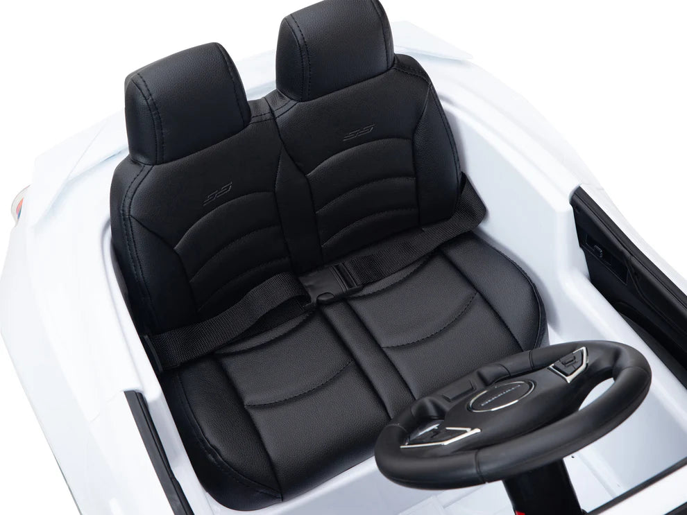 Carro Eléctrico Infantil Chevrolet Camaro 2SS 12V con Control Remoto Blanco – Edición Estándar y Premium