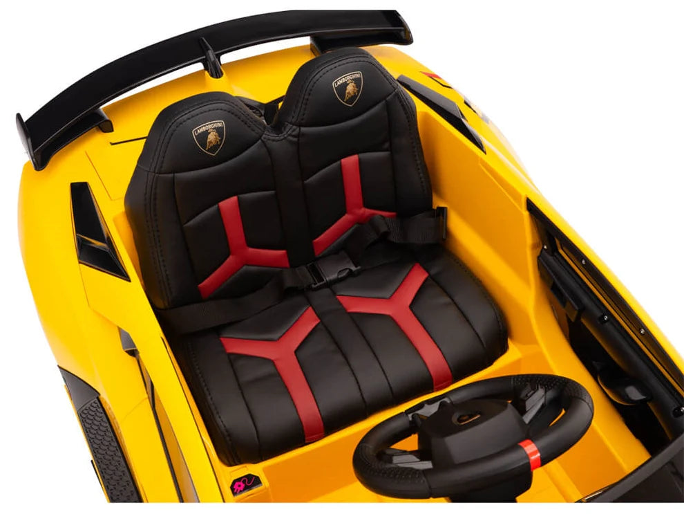 Carro Eléctrico Infantil Lamborghini Aventador SVJ 12V con Control Remoto Amarillo – Edición Estándar y Premium