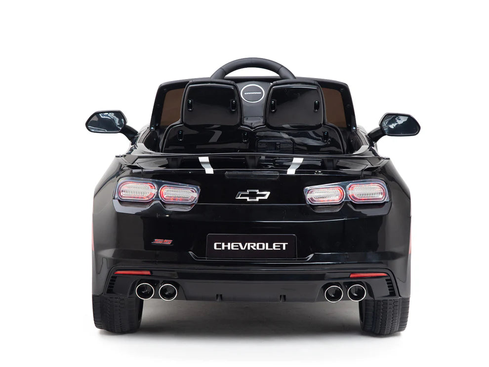 Carro Eléctrico Infantil Chevrolet Camaro 2SS 12V con Control Remoto Negro – Edición Estándar y Premium