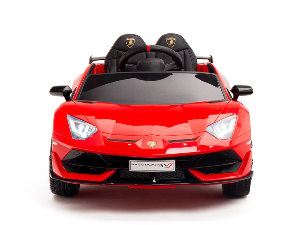 Carro Eléctrico Infantil Lamborghini Aventador SVJ 12V con Control Remoto Rojo – Edición Estándar y Premium