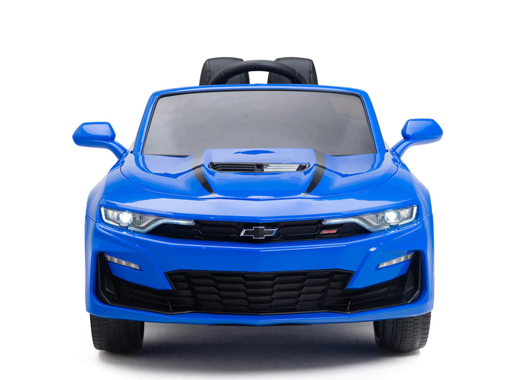 Carro Eléctrico Infantil Chevrolet Camaro 2SS 12V con Control Remoto Azul – Edición Estándar y Premium