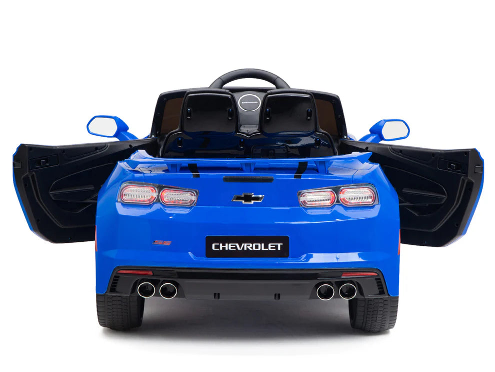 Carro Eléctrico Infantil Chevrolet Camaro 2SS 12V con Control Remoto Azul – Edición Estándar y Premium