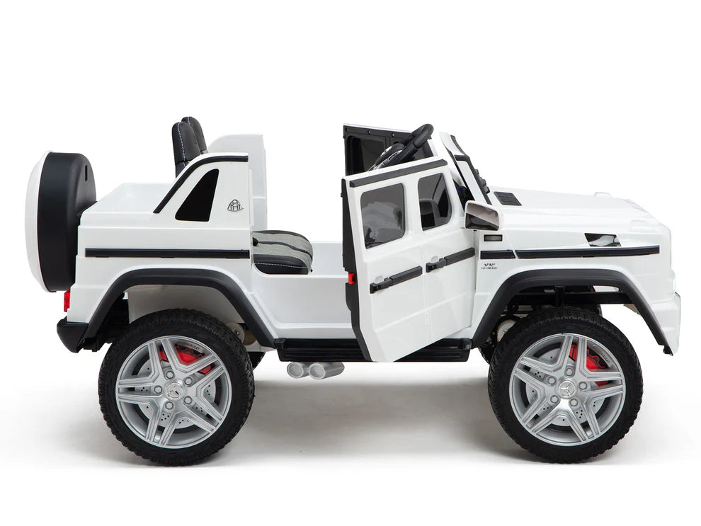 Camioneta Eléctrica Infantil Mercedes-Maybach G650 Landaulet 12V con Control Remoto Blanco