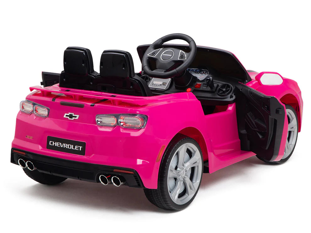 Carro Eléctrico Infantil Chevrolet Camaro 2SS 12V con Control Remoto Rosa – Edición Estándar y Premium