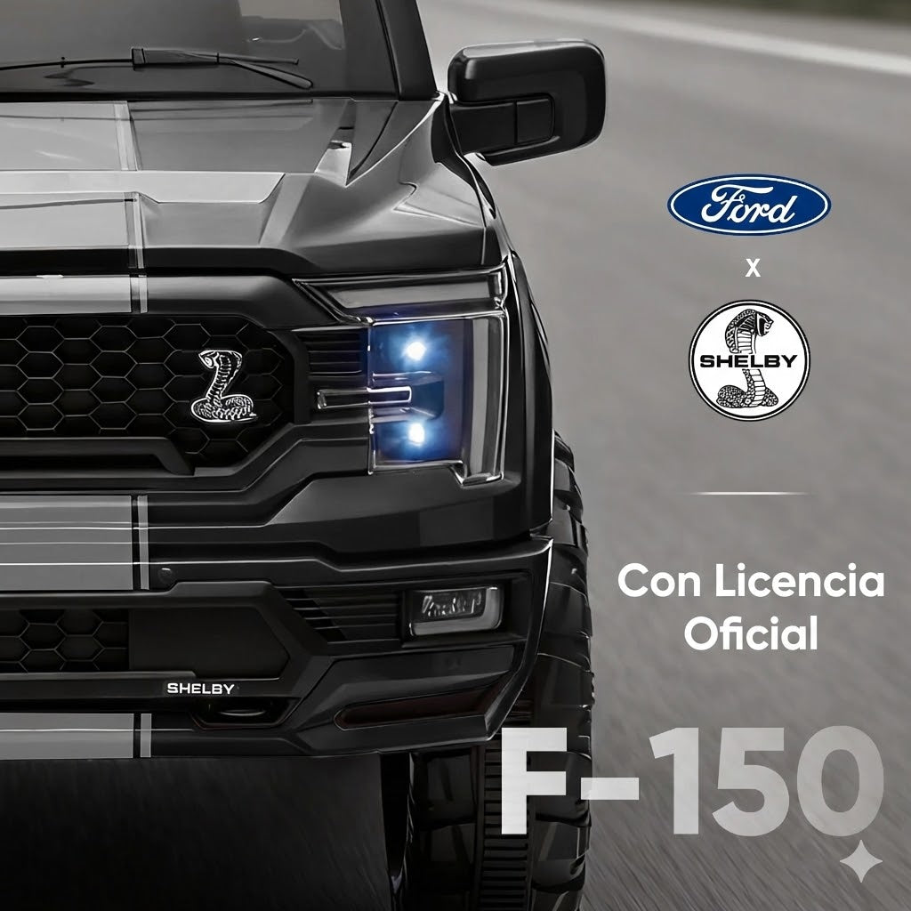 Camioneta Eléctrica Ford Shelby F-150 24V para Niños - Motor 400W con Control Remoto Negro