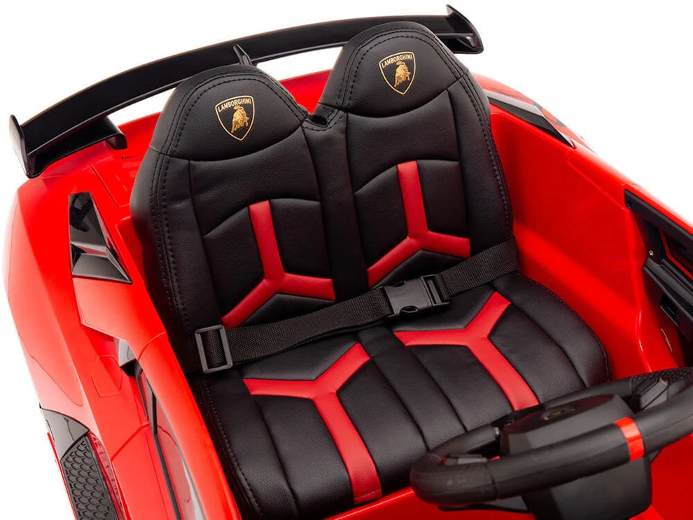 Carro Eléctrico Infantil Lamborghini Aventador SVJ 12V con Control Remoto Rojo – Edición Estándar y Premium