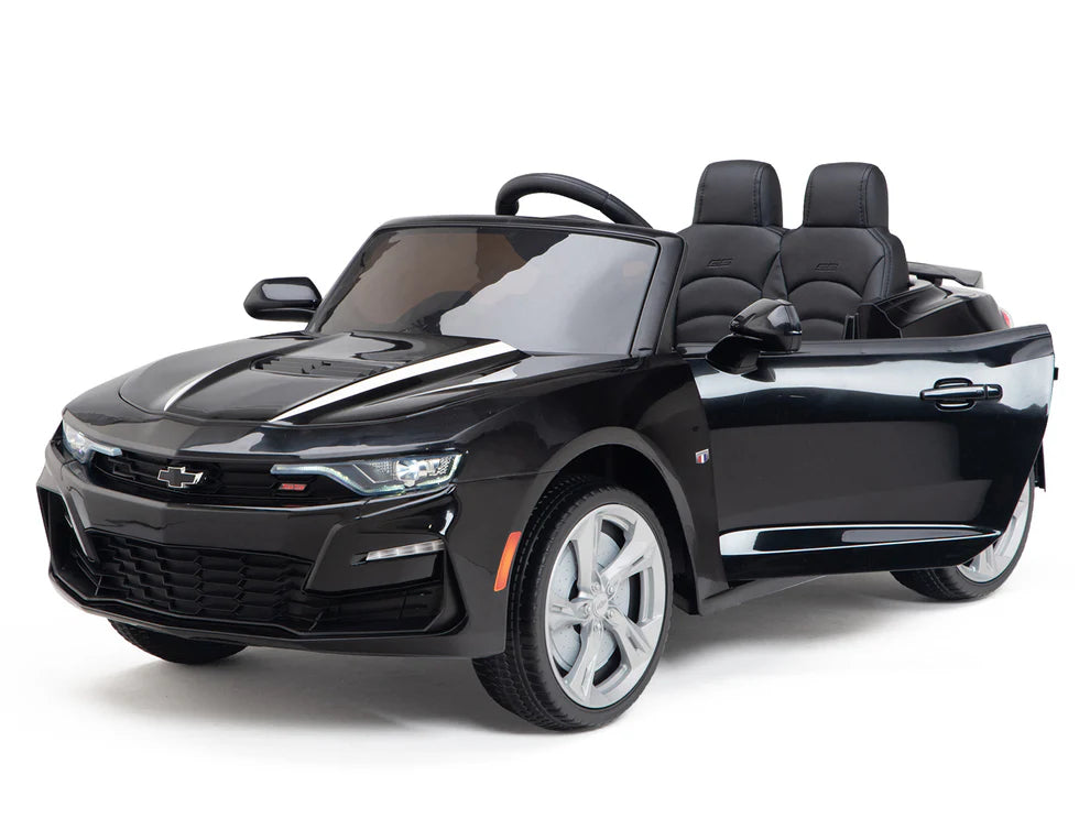 Carro Eléctrico Infantil Chevrolet Camaro 2SS 12V con Control Remoto Negro – Edición Estándar y Premium