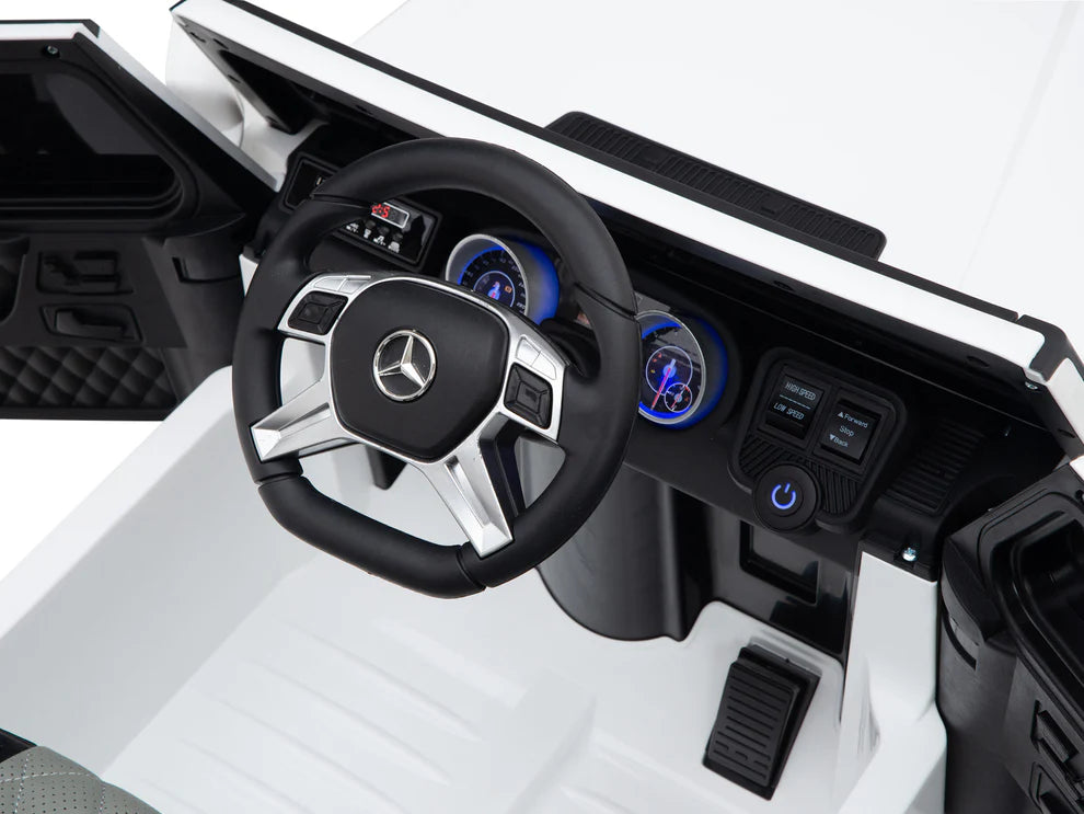 Camioneta Eléctrica Infantil Mercedes-Maybach G650 Landaulet 12V con Control Remoto Blanco