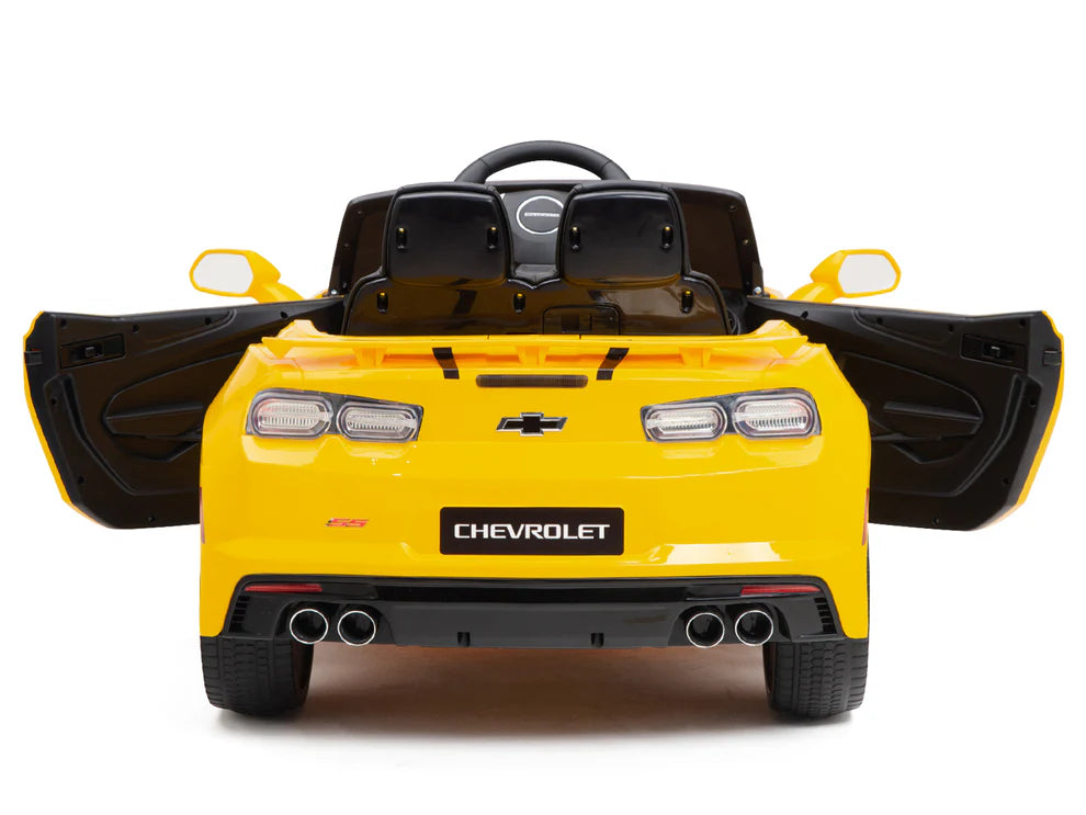 Carro Eléctrico Infantil Chevrolet Camaro 2SS 12V con Control Remoto Amarillo – Edición Estándar y Premium