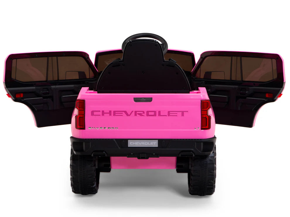 Camioneta Eléctrica Infantil Chevrolet Silverado Trail Boss 12V con Control Remoto Rosa – Edición Estándar y Premium